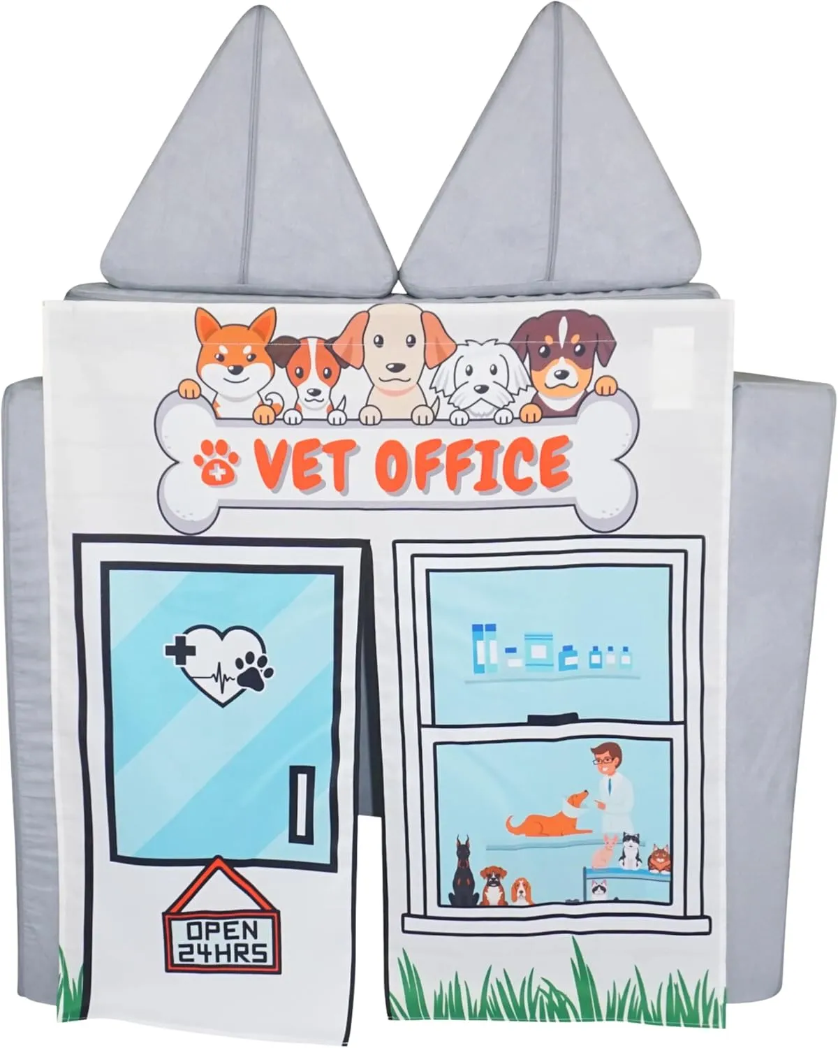 Couch Swag Play Panel for Childrens Foam Sofa Kids Couch (Vet Office)
