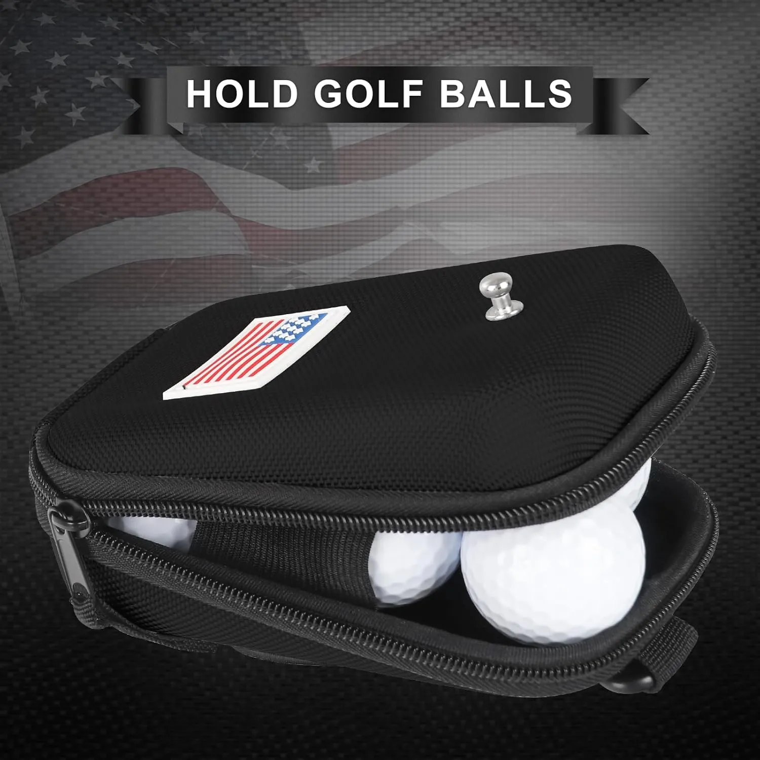 Craftsman Golf Rangefinder Case USA Flag Hard Shell for Tectectec Callaway, Universal Range Finder Carry Bag