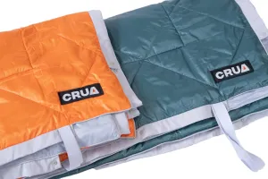 Crua Culla Insulated Camping Blankets - Packable Puffy Outdoor Blankets and Camping Quilts for Hiking Backpacking and Picnics, Warm, Lightweight, Durable, and Waterproof (Green)