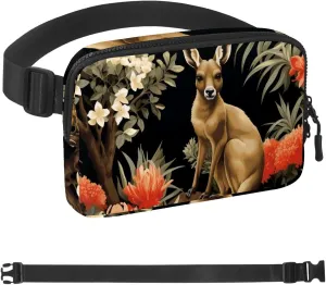 Cute Kangaroo-1666 Crossbody Fanny Pack for Men&Women,Belt Bag for Travel Casual Walking Running Hiking Cycling
