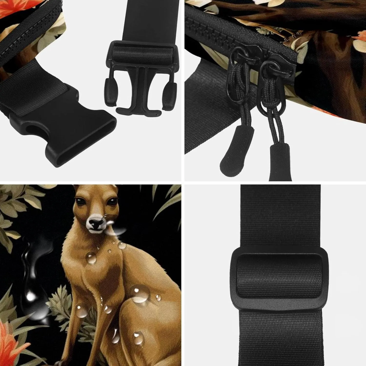 Cute Kangaroo-1666 Crossbody Fanny Pack for Men&Women,Belt Bag for Travel Casual Walking Running Hiking Cycling