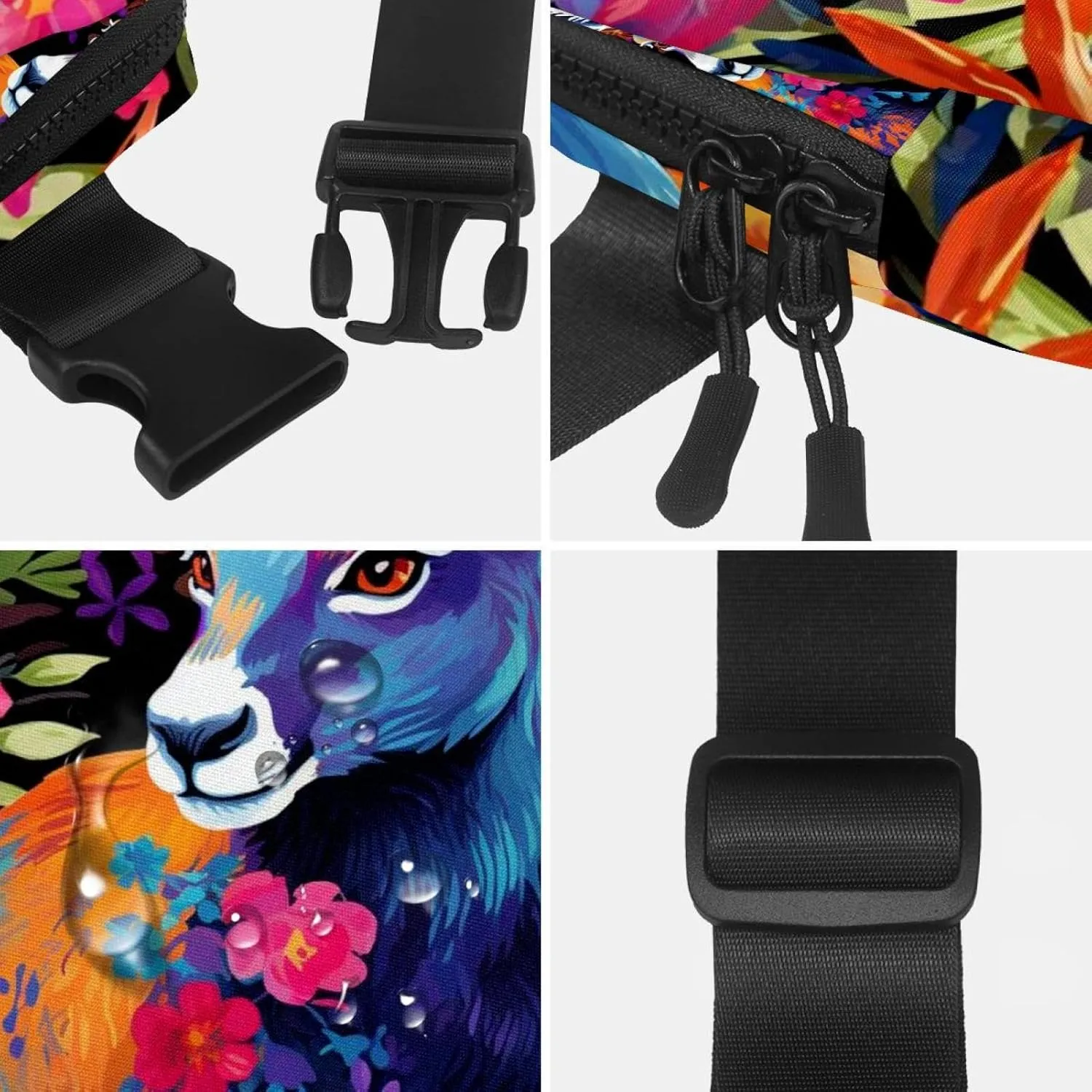 Cute Kangaroo-1672 Crossbody Fanny Pack for Men&Women,Belt Bag for Travel Casual Walking Running Hiking Cycling