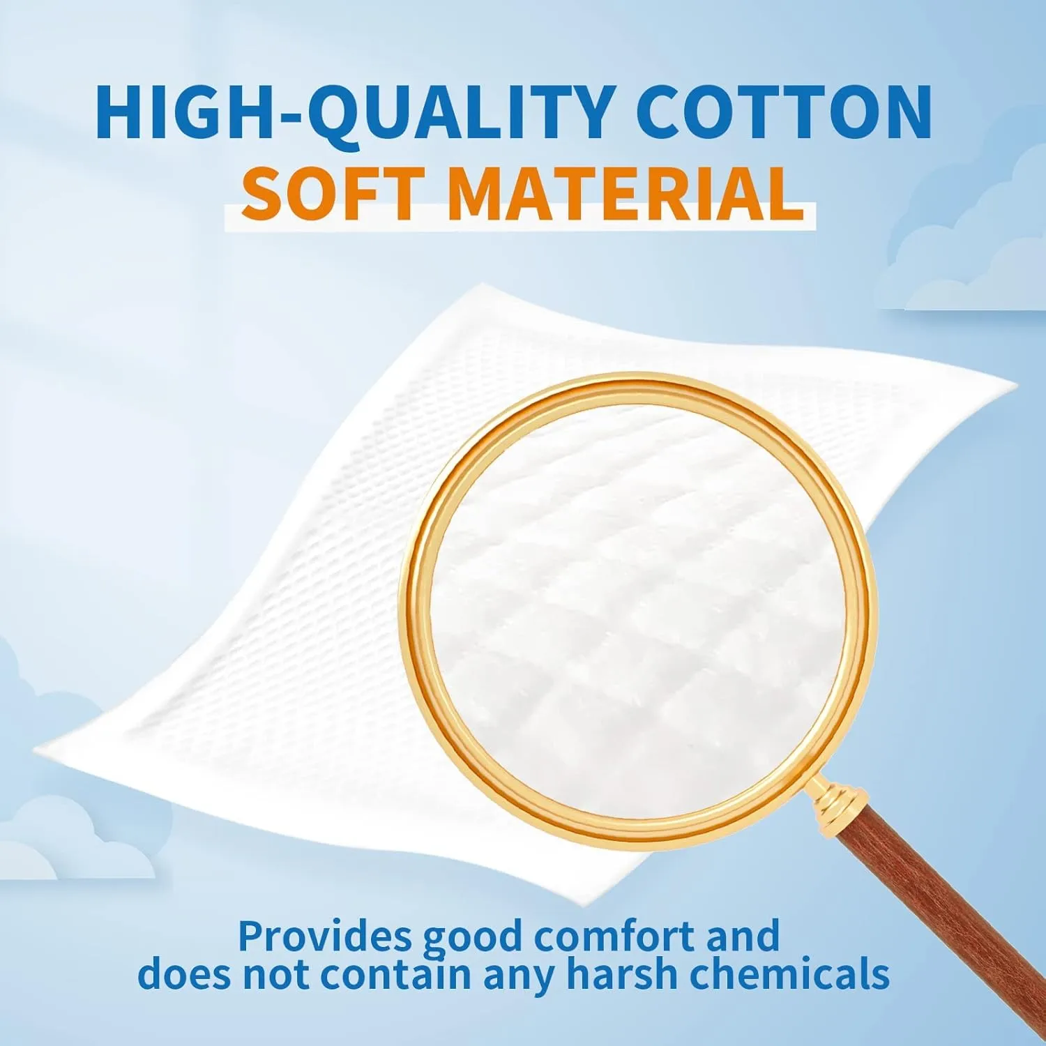 DAFI Disposable Bed Pads Extra Large 30”x 36”(50 Count) Adult Incontinence Underpads, Effective Odor Control Pee Pads, Chucks Pads, Super Absorbent Protection for Elderly, Adults, Baby