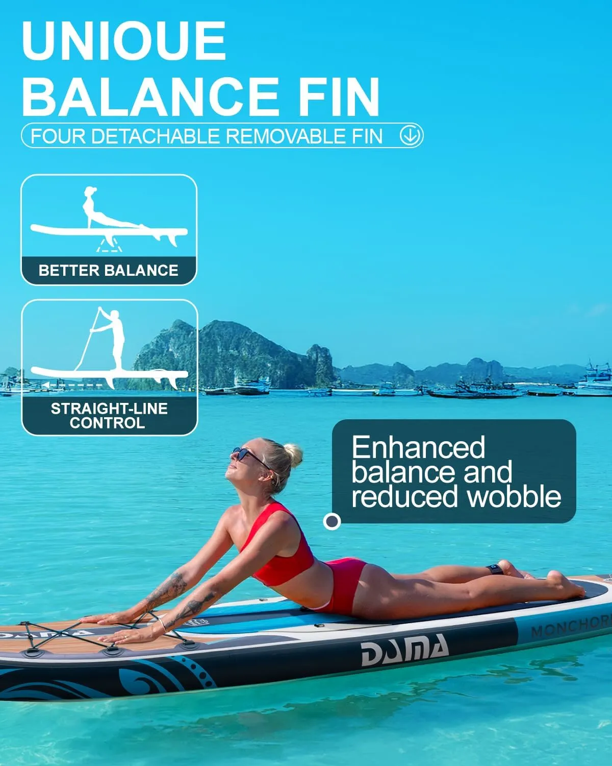 DAMA 11'*34"*6" Stand Up Paddle Board, Inflatable Paddle Board,Inflatable Paddle Boards for Adults w/a Wide, Smooth and Non Slip Deck, Versatile Styles, Suitable for Adults