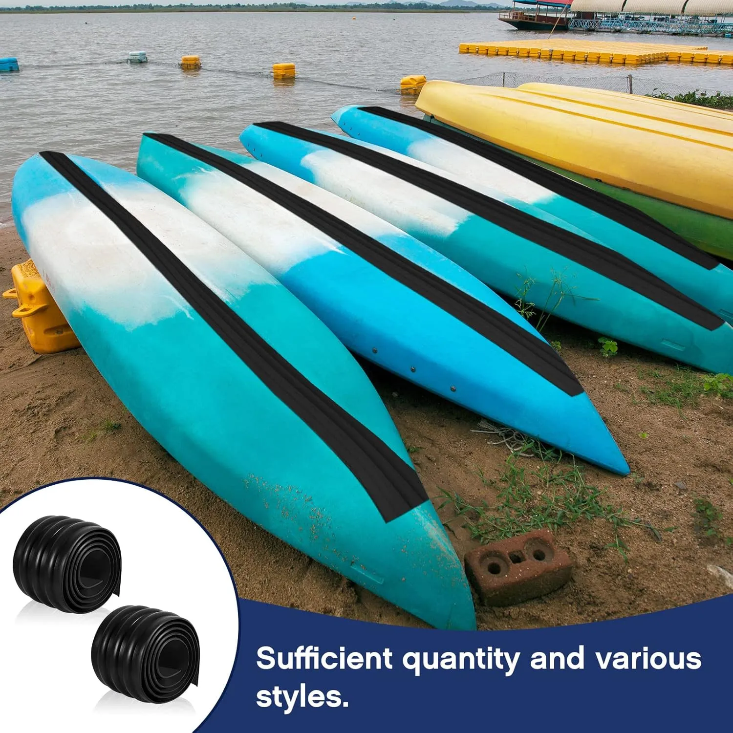 Deekin 2 Pcs Kayak Keel Guard for Fiberglass 4" Width Boat Kayak Aluminum Boat Prevent Damage Self Installation Accessories for Fiberless Boats Inflatable Boats
