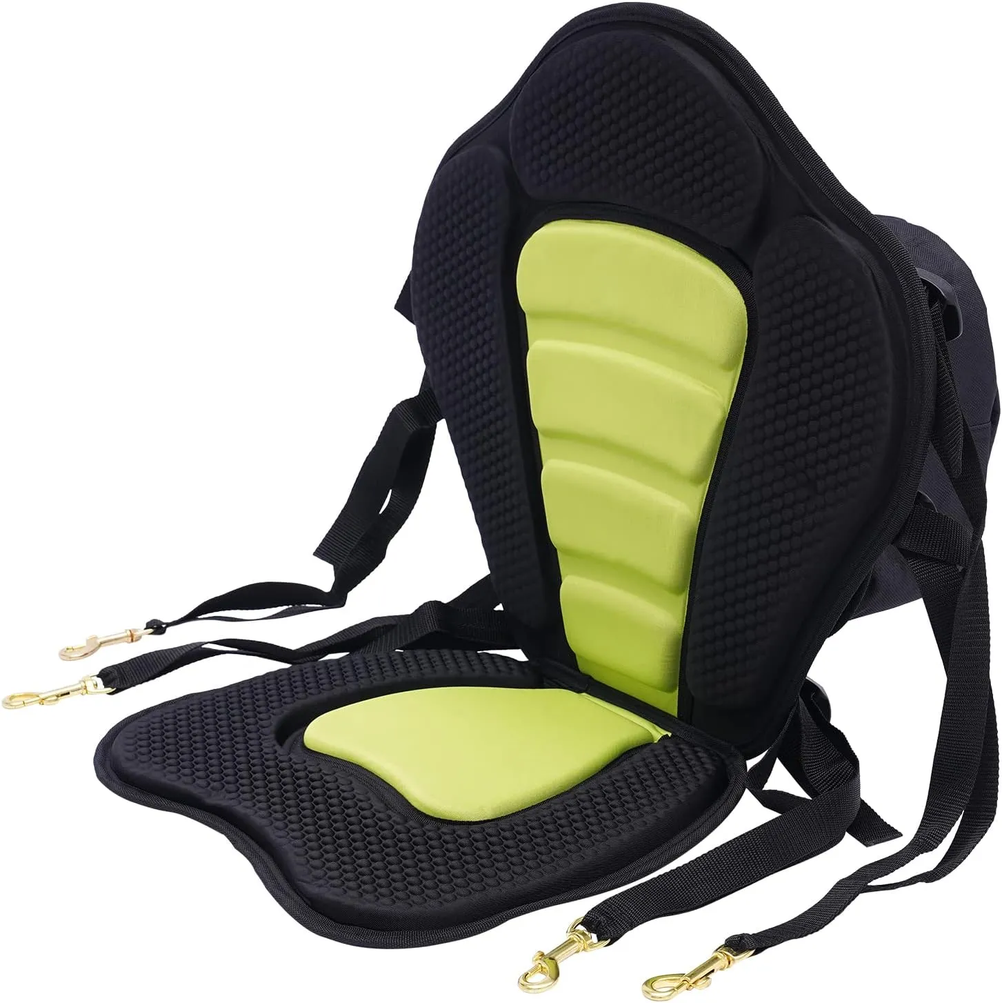 Deluxe Padded Kayak Seat, Fishing Boat Seat with Storage Bag, Adjustable Universal Cushions for Canoe Fishing Boat Paddle Board Sit-On-Top Kayaks