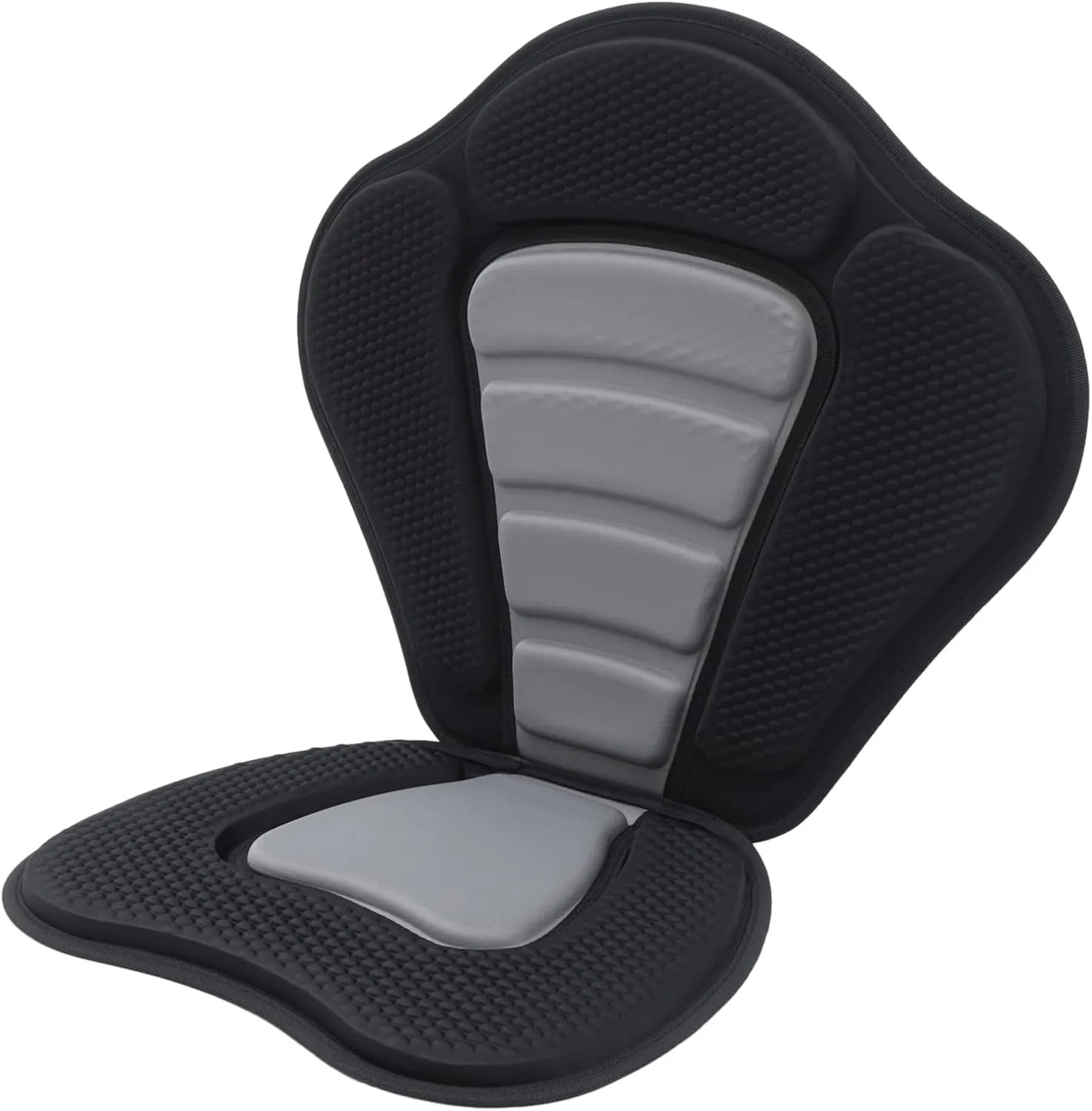 Deluxe Padded Kayak Seat with Storage Bag, Adjustable Waterproof Backrest for Kayaking Canoeing Fishing – Lightweight EVA Foam Stainless Steel Hooks Universal Fit