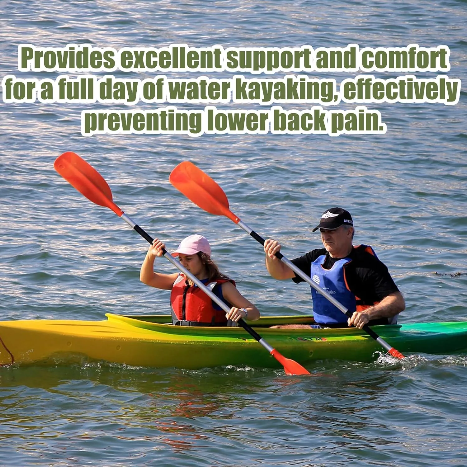Deluxe Padded Kayak Seats 2 Pack - Premium Shockproof Seats with Back Support for Kayaking, Canoeing, Fishing, Paddle Boarding - Comfort, Versatility and Extra Storage