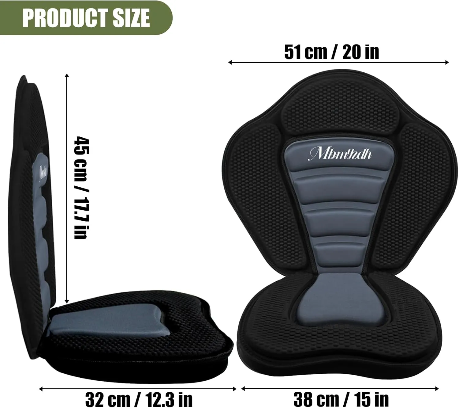 Deluxe Padded Kayak Seats 2 Pack - Premium Shockproof Seats with Back Support for Kayaking, Canoeing, Fishing, Paddle Boarding - Comfort, Versatility and Extra Storage
