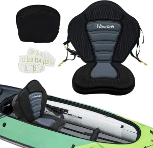 Deluxe Padded Kayak Seats 2 Pack - Premium Shockproof Seats with Back Support for Kayaking, Canoeing, Fishing, Paddle Boarding - Comfort, Versatility and Extra Storage