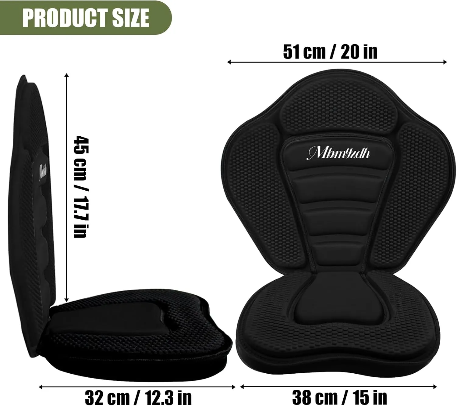 Deluxe Padded Kayak Seats 2 Pack - Premium Shockproof Seats with Back Support for Kayaking, Canoeing, Fishing, Paddle Boarding - Comfort, Versatility and Extra Storage