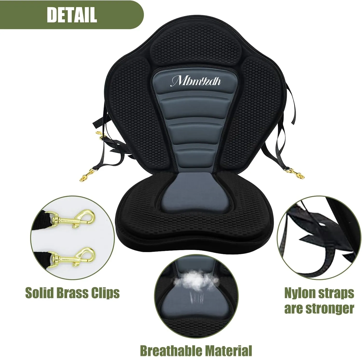 Deluxe Padded Kayak Seats 2 Pack - Premium Shockproof Seats with Back Support for Kayaking, Canoeing, Fishing, Paddle Boarding - Comfort, Versatility and Extra Storage