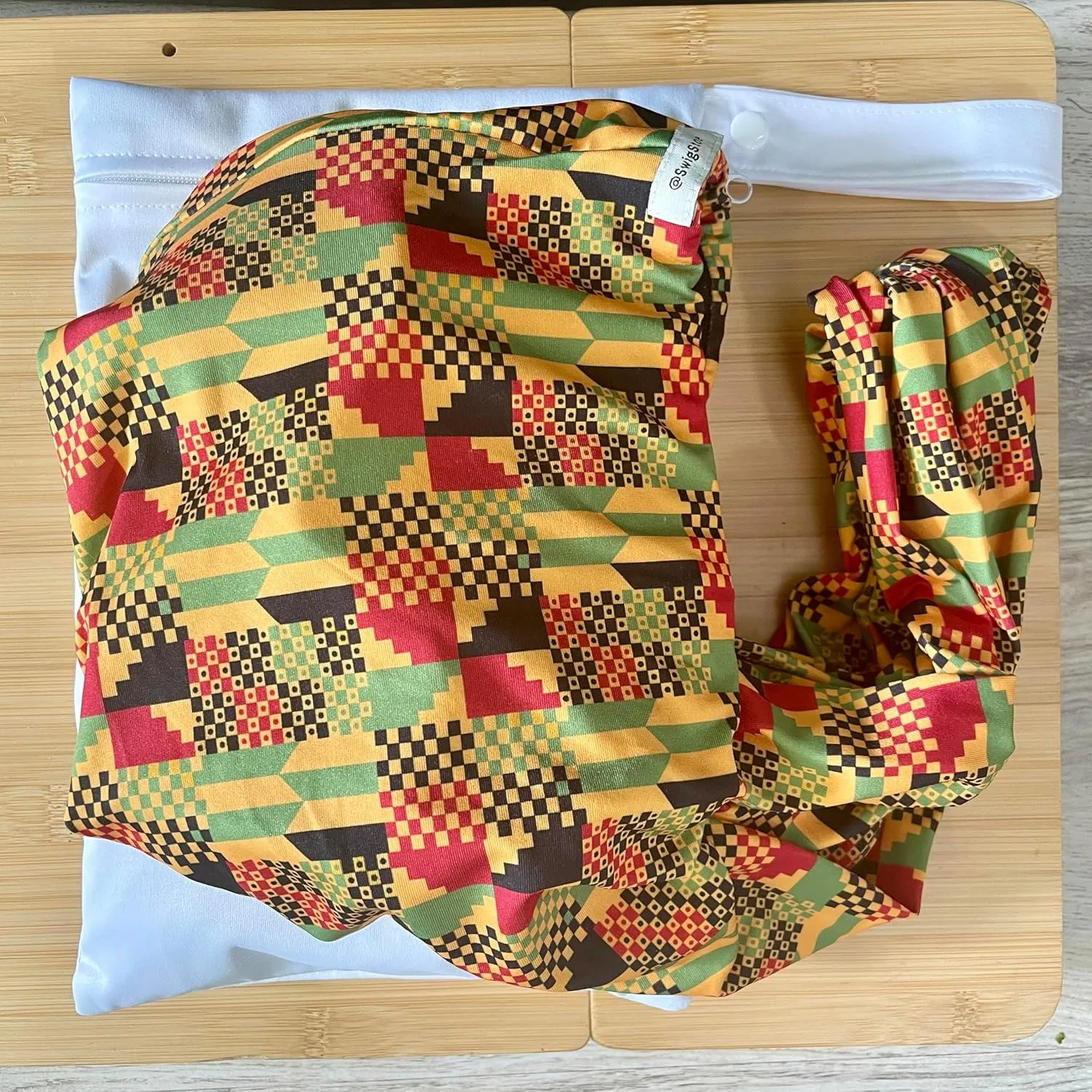Deluxe Swim Turban & Beach Bag Combo - Maximum Protection for Natural Hair, Curls, Braids & Extensions - Waterproof Non-Slip Design with Easy-Grab Technology - Professional Hair Care System