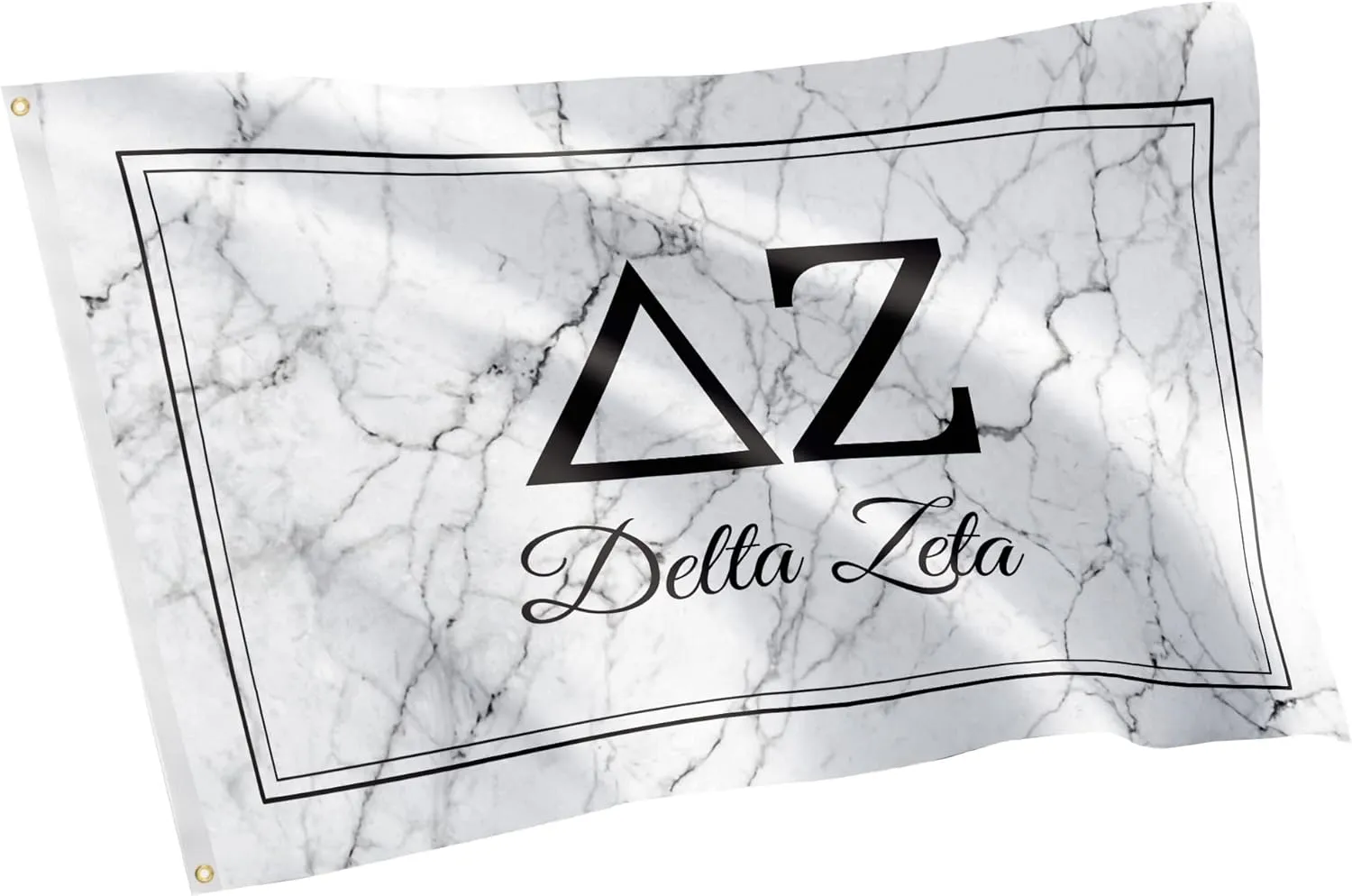 Desert Cactus Delta Zeta Flag Letter Sorority Banner 3x5 feet Sign Decor dz (Flag - Marble Box)