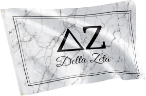 Desert Cactus Delta Zeta Flag Letter Sorority Banner 3x5 feet Sign Decor dz (Flag - Marble Box)