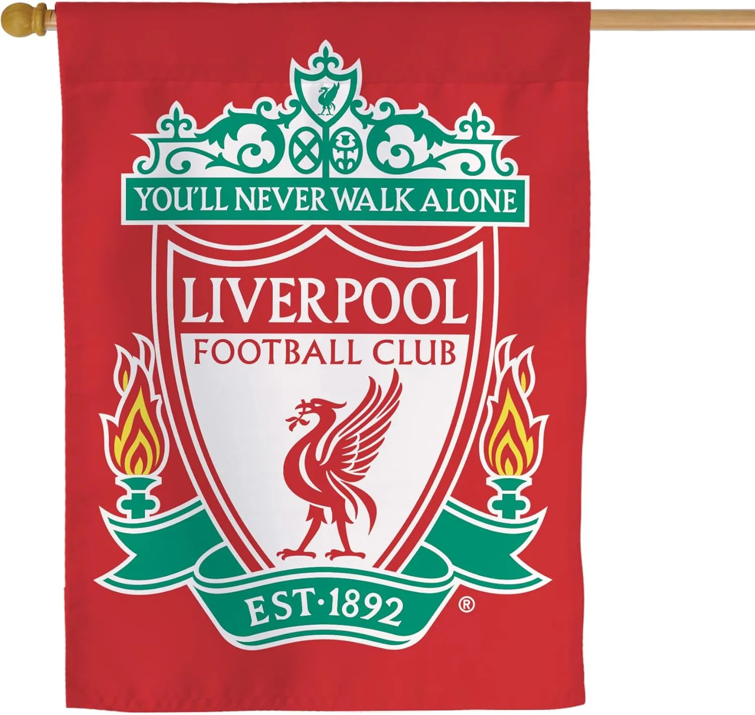 Desert Cactus Liverpool FC Football Soccer Banner Flag - 40 x 30 inch Double-Sided 3-Ply Banner for Indoor/Outdoor Use, Durable College Spirit Flag (House Flag A)