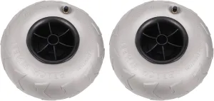 DHBREK 9" Replacement Balloon Wheels for Axle with 0.86-inch Diameter, Axle Hole 22mm Beach Sand Tires for Kayak Dolly Canoe Carts Buggy with Free Air Pump (2-Pack)