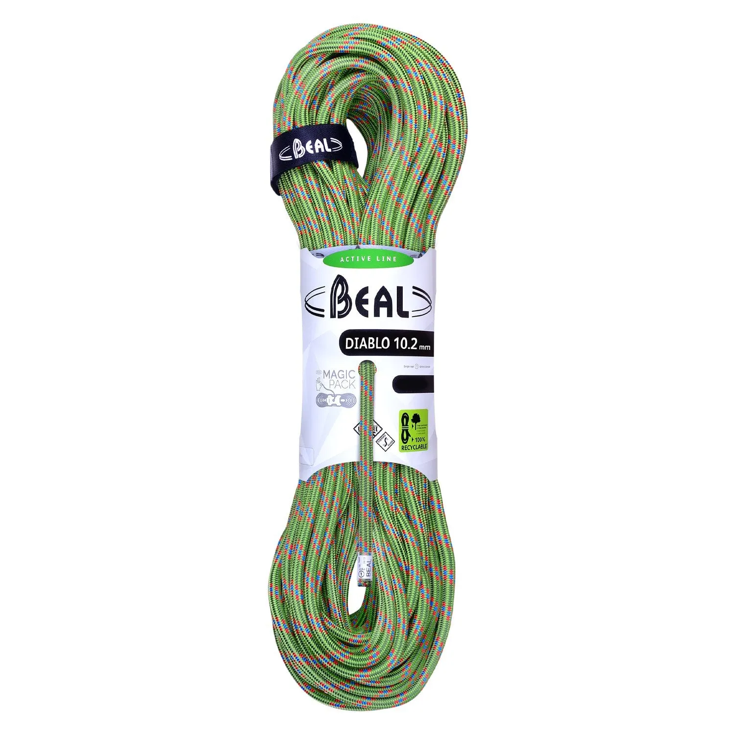 Diablo (10.2mm, 70m) - unicore, groen, klimtouw