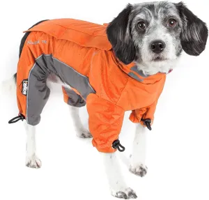 DOGHELIOS 'Blizzard' Full-Bodied Comfort-Fitted Adjustable and 3M Reflective Winter Insulated Pet Dog Coat Jacket w/ Blackshark Technology, Small, Orange