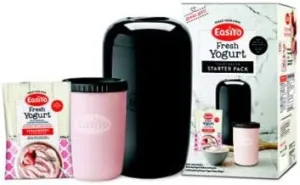 EasiYo 1kg Yoghurt Maker Black and 1 Sachet Starter Kit