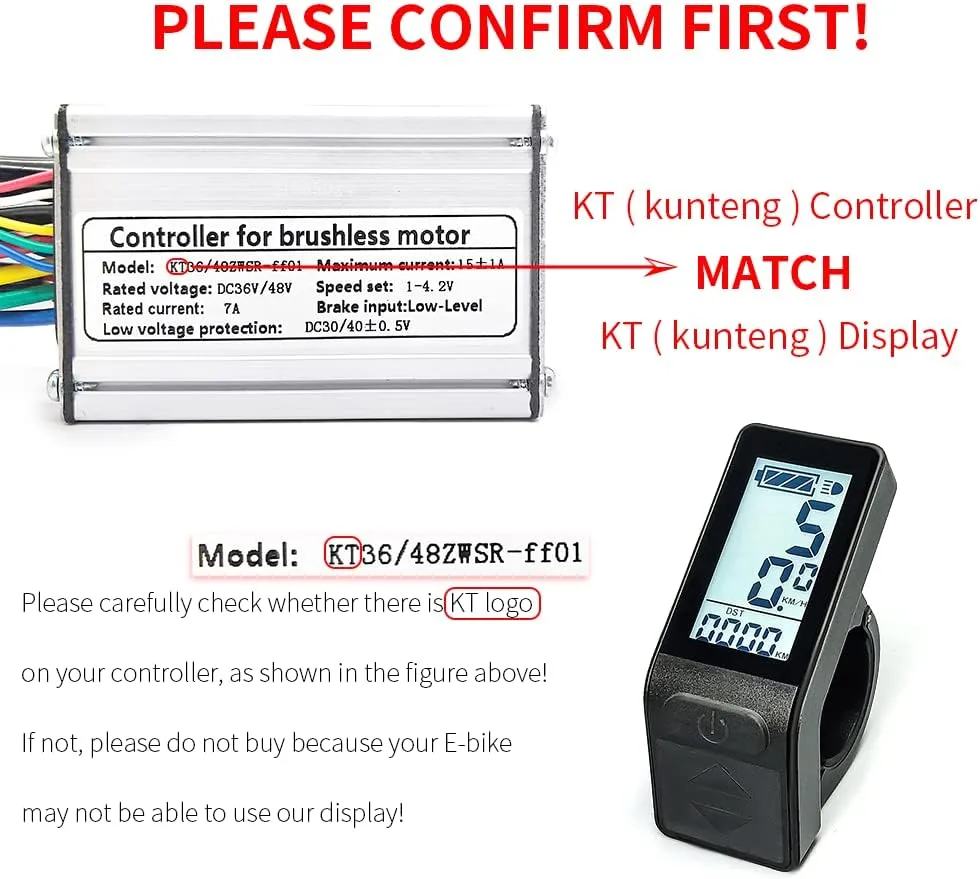 Ebike LCD Display Mini Meter KT-LCD4 Display Compatible 24V 36V 48V 52VKT Controller Electric Bike Conversion Kit