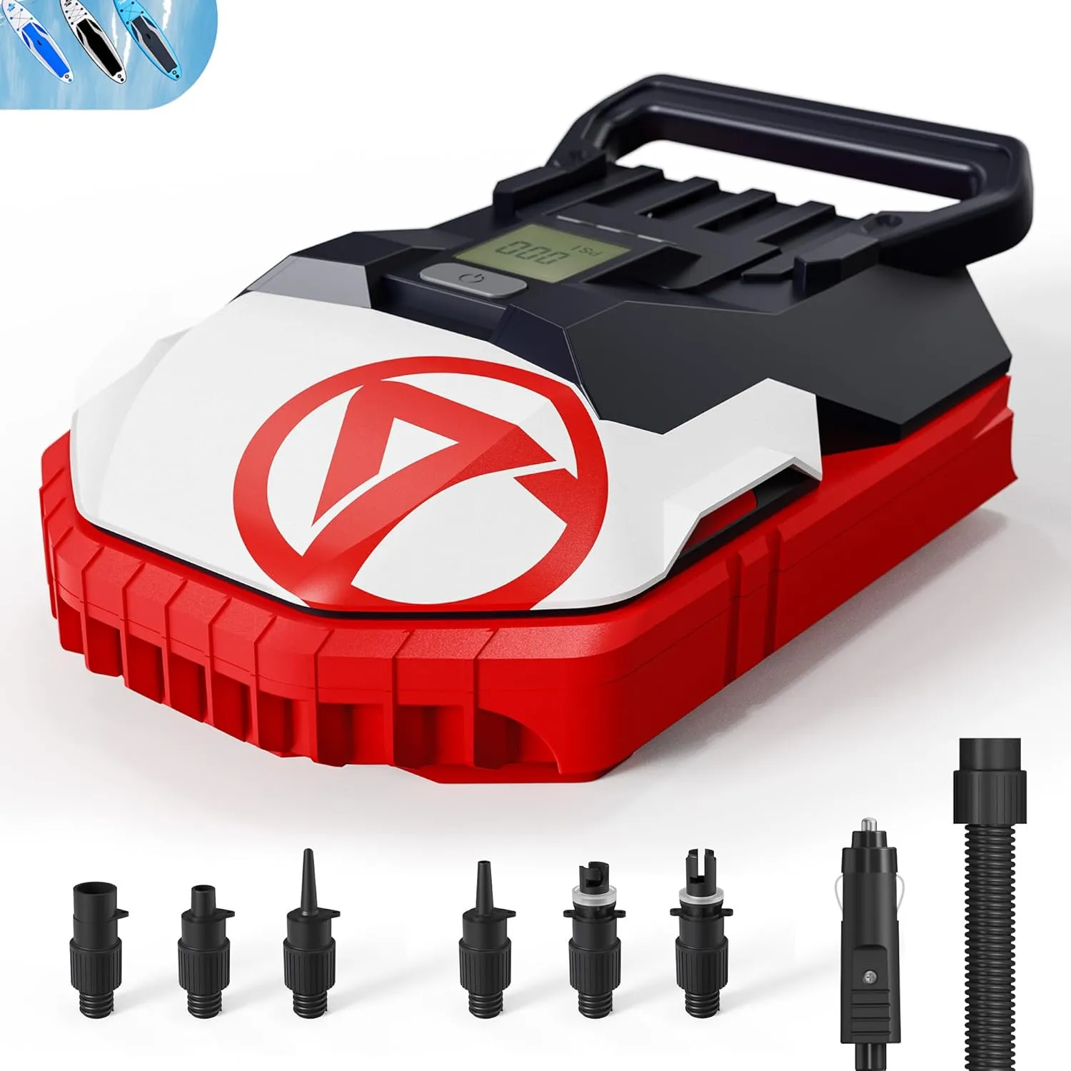 Electric Pump for Paddle Board, 22PSI Electric Sup Pump for Paddleboard Inflation and Deflation with 12V DC Car Connector and Portable Boat, Kayak Accessories for Water Sports
