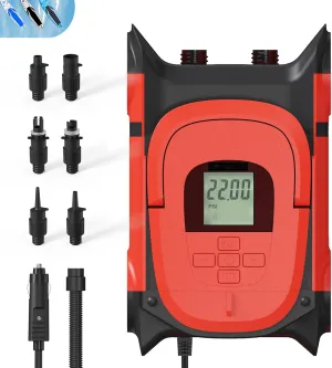 Electric Pump for Paddle Board 22PSI with DC 12V Car Power Connector, High Pressure Electric Air Pump for Inflatable Sup, Kayak, Boat, Mettress