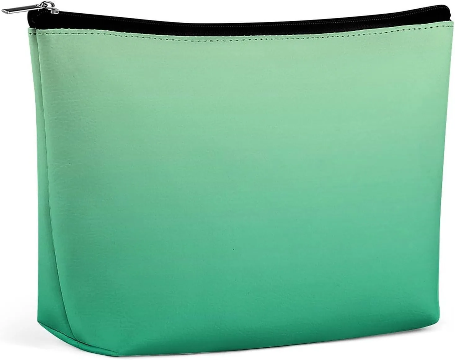 Elegant Makeup Bag, Dark Green Gradient Cosmetic Bag Large Capacity Pouch Portable Organizer for Men & Women