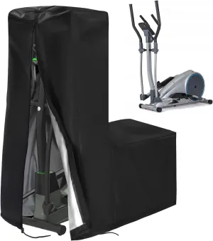 Elliptical Cover Elliptical Exercise Machine Cover for Indoor & Outdoor Home Elliptical Fitness Machine Protective Cover Waterproof & Dustproof Black