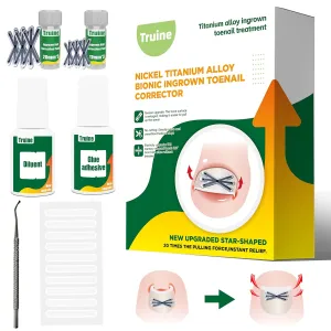 Enhanced Titanium Ingrown Toenail Corrector, ingrown toenail treatment，Suitable for curved nails，ingrown toenail removal kit，at Home Ingrown Toenail Treatment，Curved Toenail Straightener