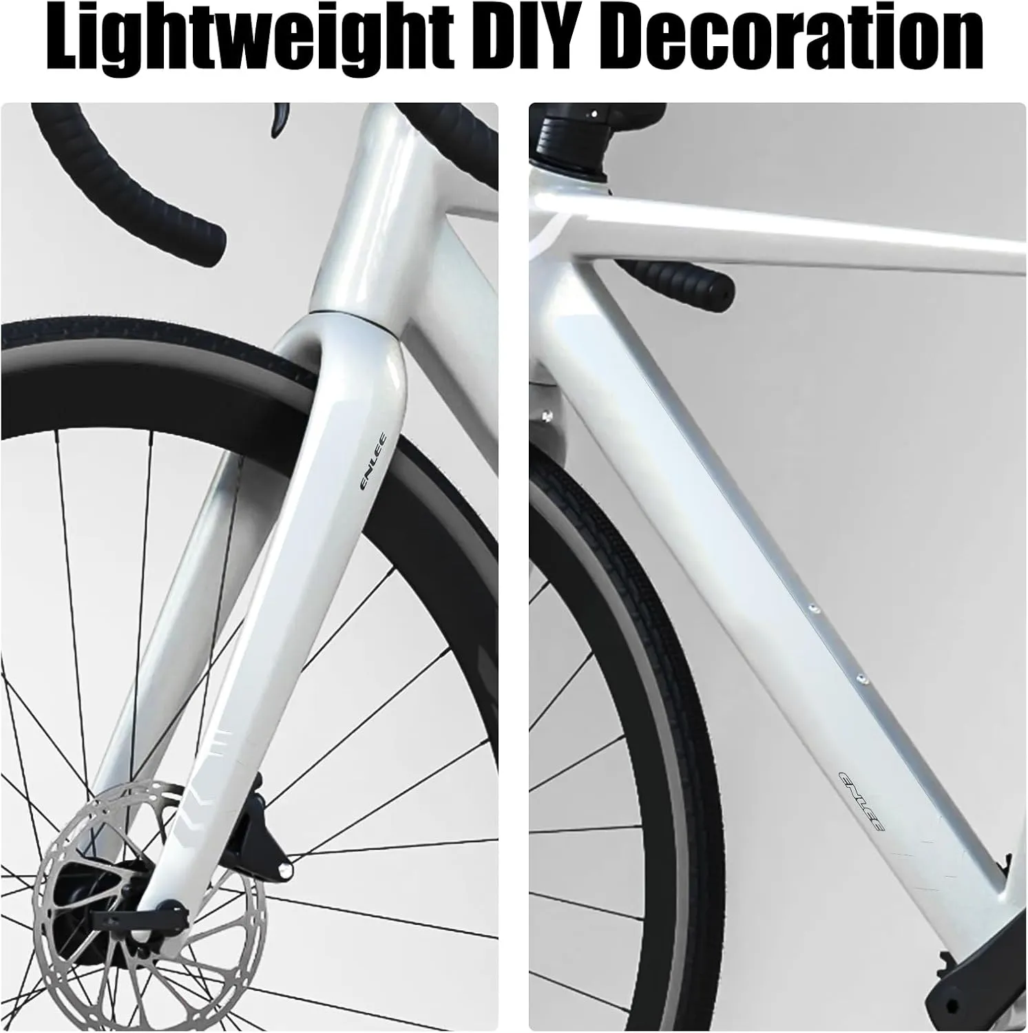 ENLEE Bike Frame Protection Tape, TPU Waterproof All Mountain Style Frame Protection, Thickened Bike Frame Protection Kit, High Impact Clear Bike Frame Protection Kit, Anti-Scratch Protective Film