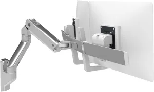 Ergotron – HX Dual Monitor Arm, VESA Wall Mount – for 2 Monitors Up to 32 Inches, 5 to 17.5 lbs Each – Polished Aluminum
