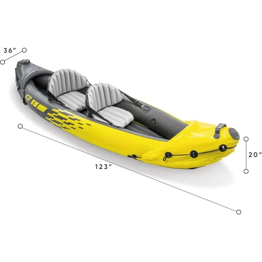 Explorer Inflatable 2 Person Kayak with Paddles & Pump