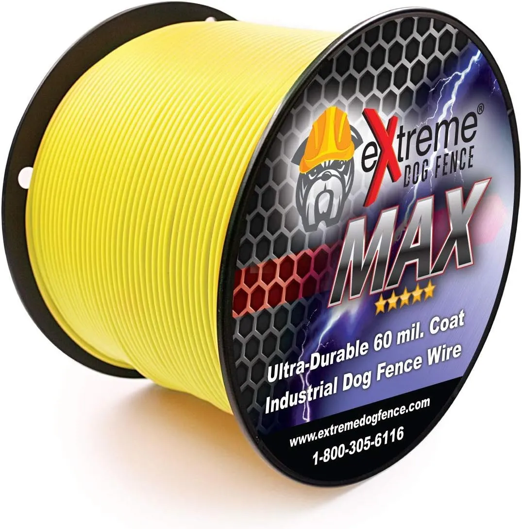 Extreme Dog Fence Max Grade Electric Dog Fence - 2 Dog Kit - 1500 Feet of Heavy Duty -Plus Maximum Duty Wire for Ultimate Performance and Reliability