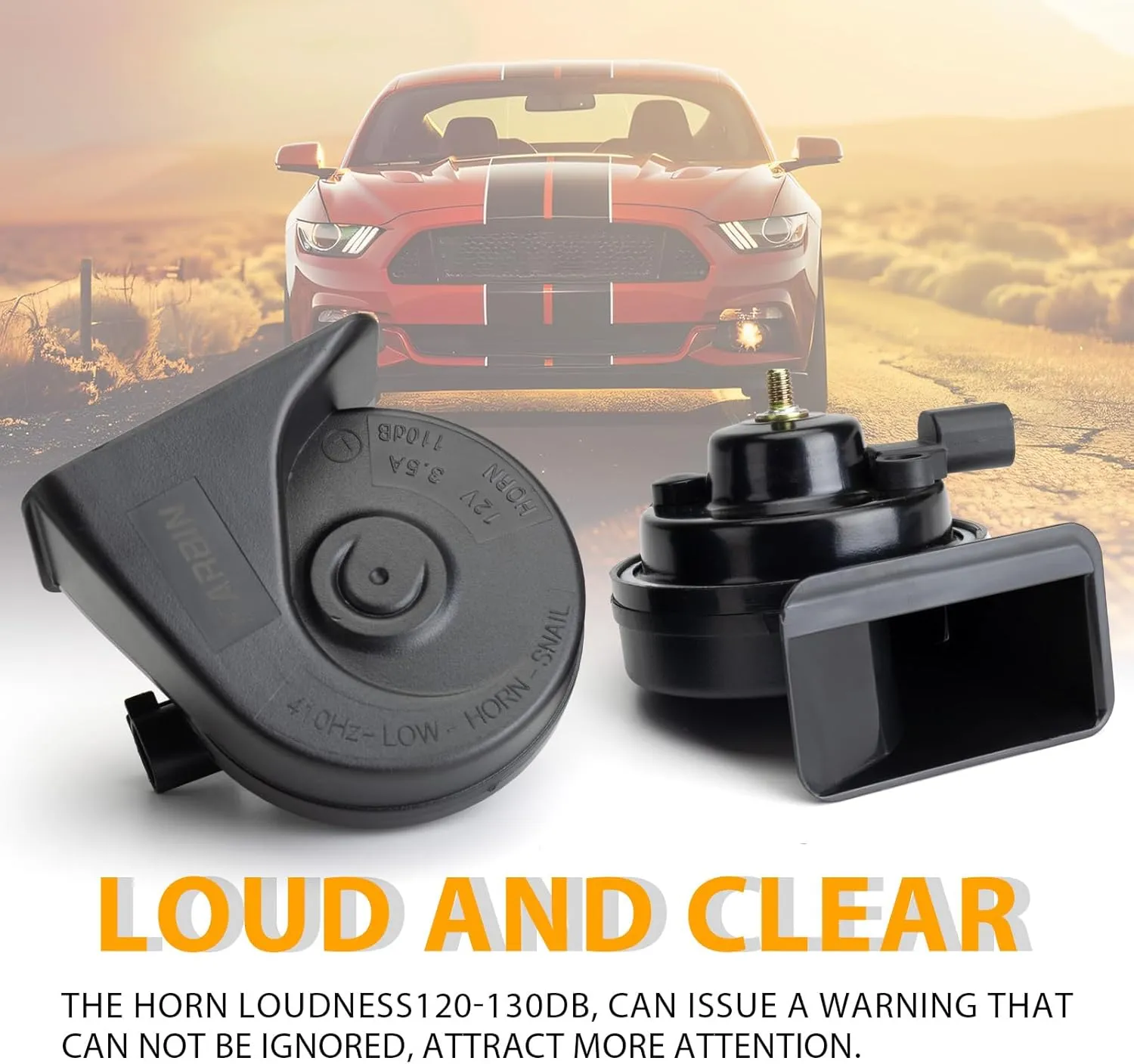 FARBIN Horn Replacement for Ford Car Horn Compatible with Ford f150 f250 focus with 1 to 2 Converter Plug