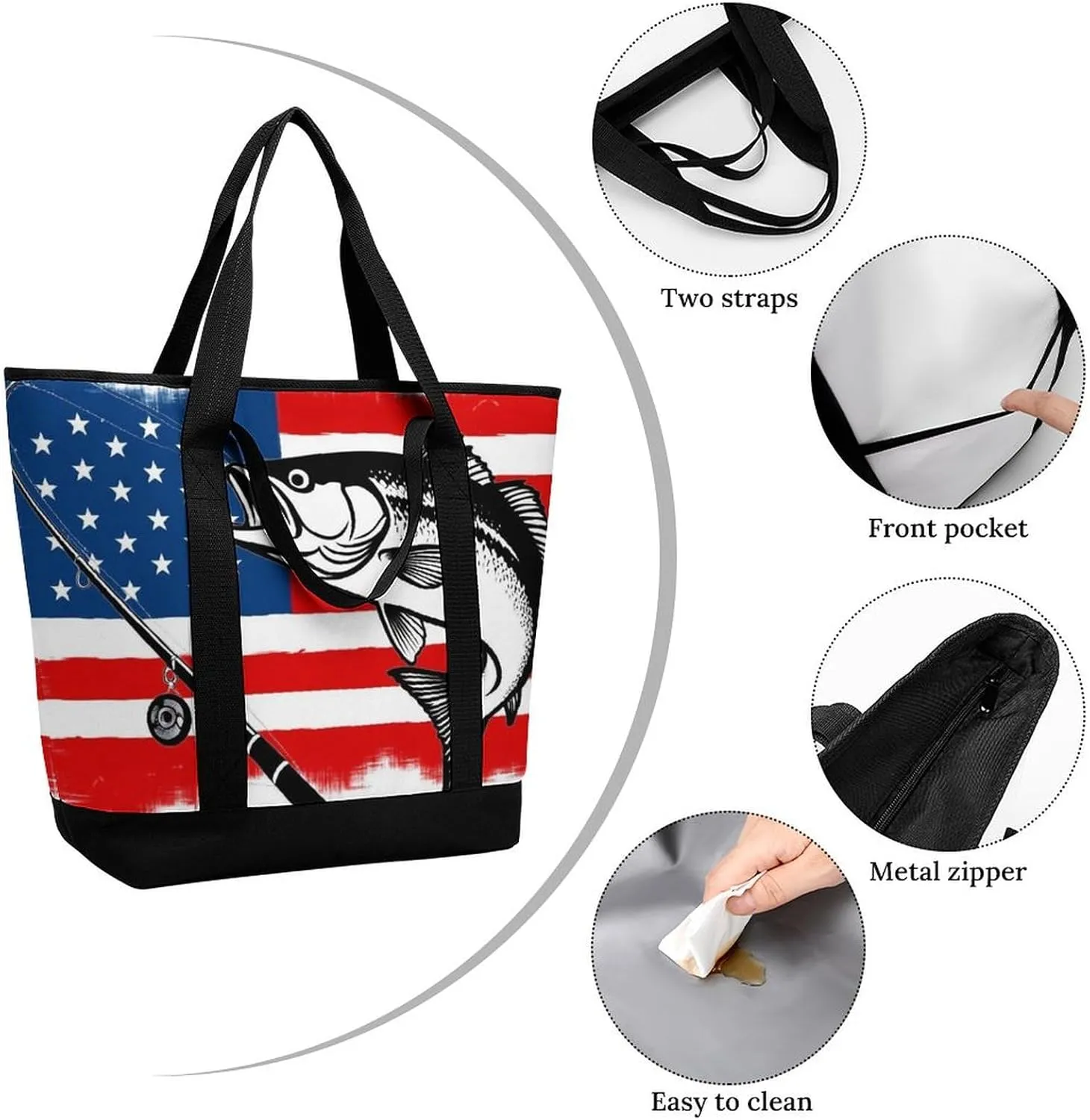 Fashionable Commuter Tote Bag Large Insulated Work Handbag