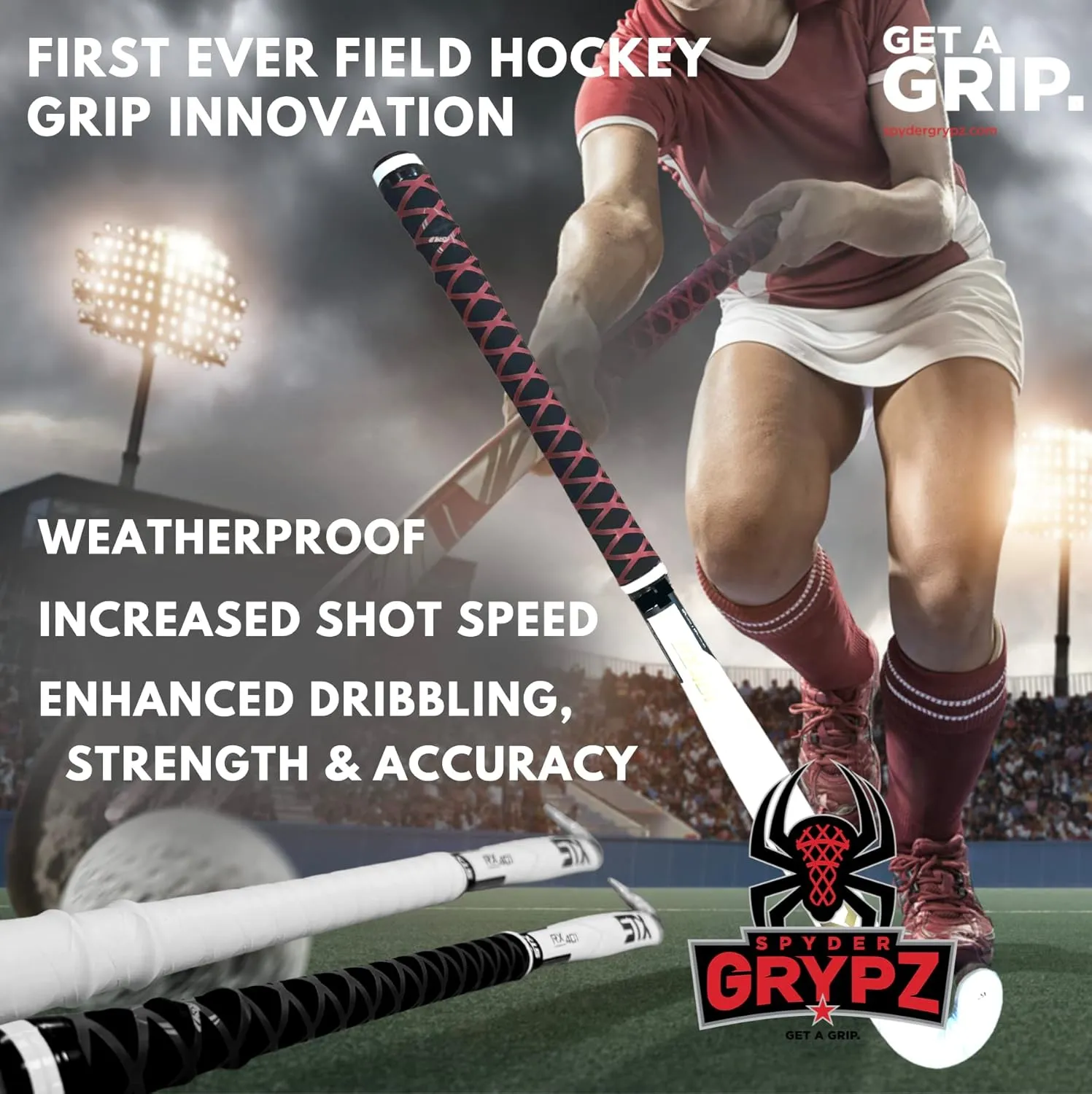 Field Hockey Grip Stocking Stuffer Kit Performance Enhancing Custom Grip - Field Hockey Boost