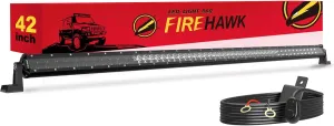 Firehawk LED Light Bar 42 Inch 90,000LM, 2025 New Japanese L-A-B Chips, Spot Flood Combo Beam, Driving Off Road Fog Work for Truck Pickup ATV UTV SUV Cart IP68 Waterproof with 12V Wiring Harness kit