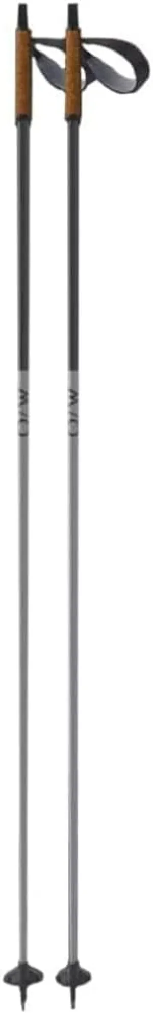 Fischer Adult Skiing Fitness Durable Lightweight Aluminum w/Cork Grip High-Performance Diamond ALC Grey/Asphalt Nordic Ski Poles, 145 cm