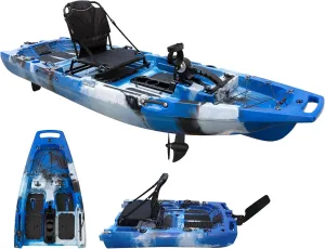Fishing Kayak with Pedal Drive - 10ft Lightweight, Sit On Top Kayaks for Adults& Youth, Removable & Portable, Ideal Space-Saving Design - 500 Ibs Capacity