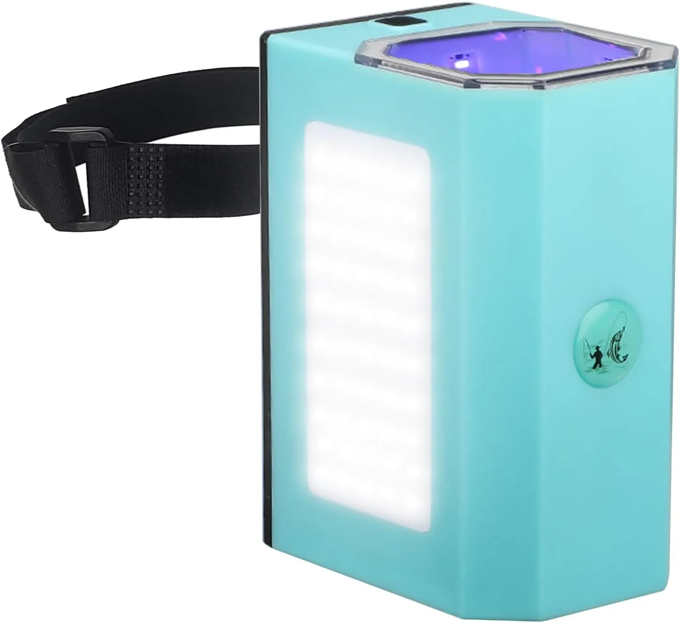 Fishing Lure Glow UV Light UV Bait Light for Night Fishing, Jig Saltwater, Ice Fishing, Hands-Free Strap, Waterproof UV Lamp for Various Luminous Lures