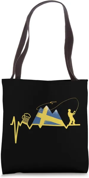 Fishing Rod ECG Sweden Fishing Camping Beer Fishing Tote Bag