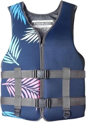 Float Jacket with Adjustable Waistband and Zipper, Life Jackets for Kayaking, Surfing, Paddle Boating(Blue B,X-Large)