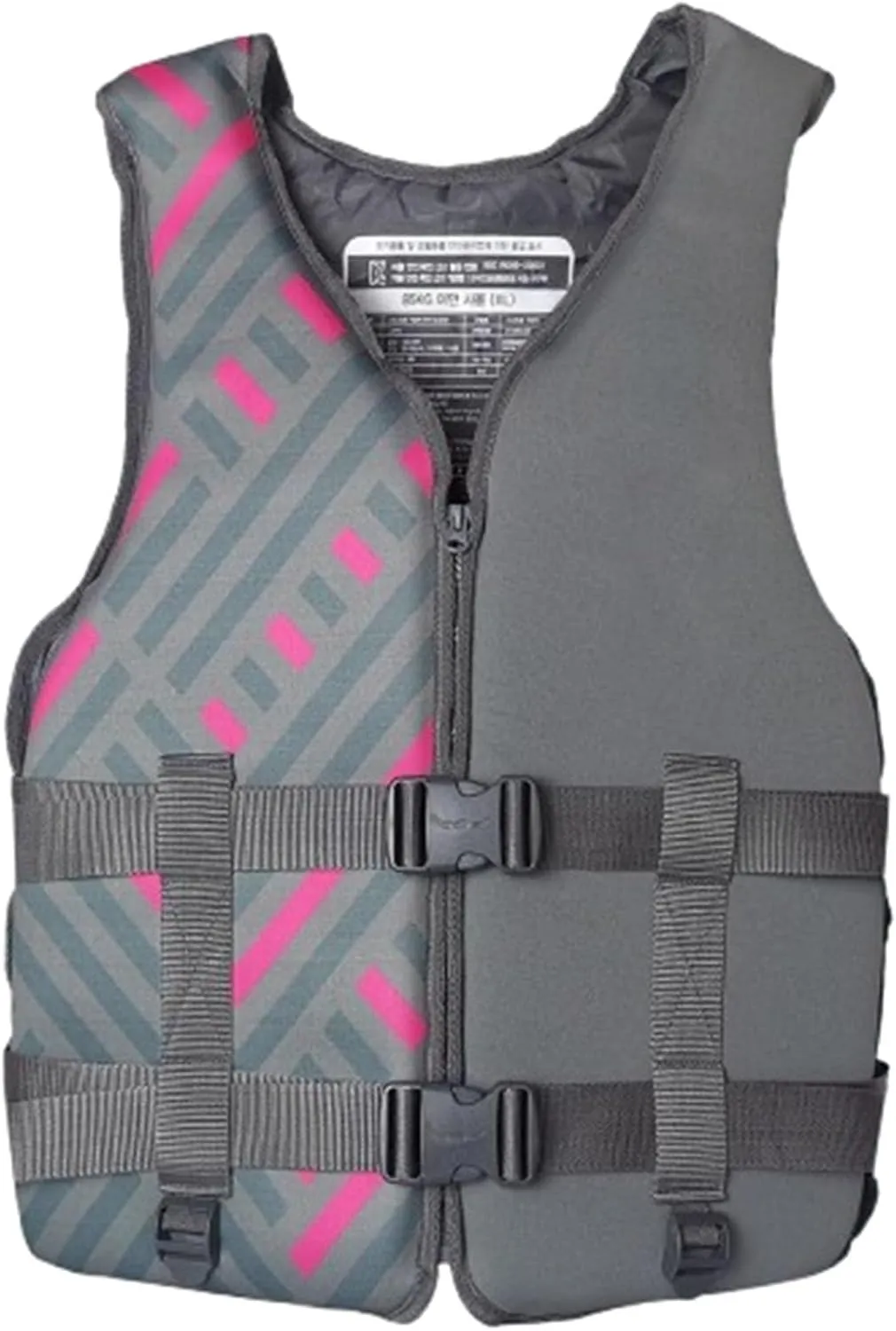 Float Jacket with Adjustable Waistband and Zipper, Life Jackets for Kayaking, Surfing, Paddle Boating(Grey,X-Large)