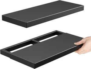 Floating Shelves for Wall - All-Metal Construction Heavy Duty Bathroom Shelves, Floating Shelves Rustproof & Waterproof, Wall Mount Shelves for Bathroom, Kitchen, Bedroom, Office (2 Pack)