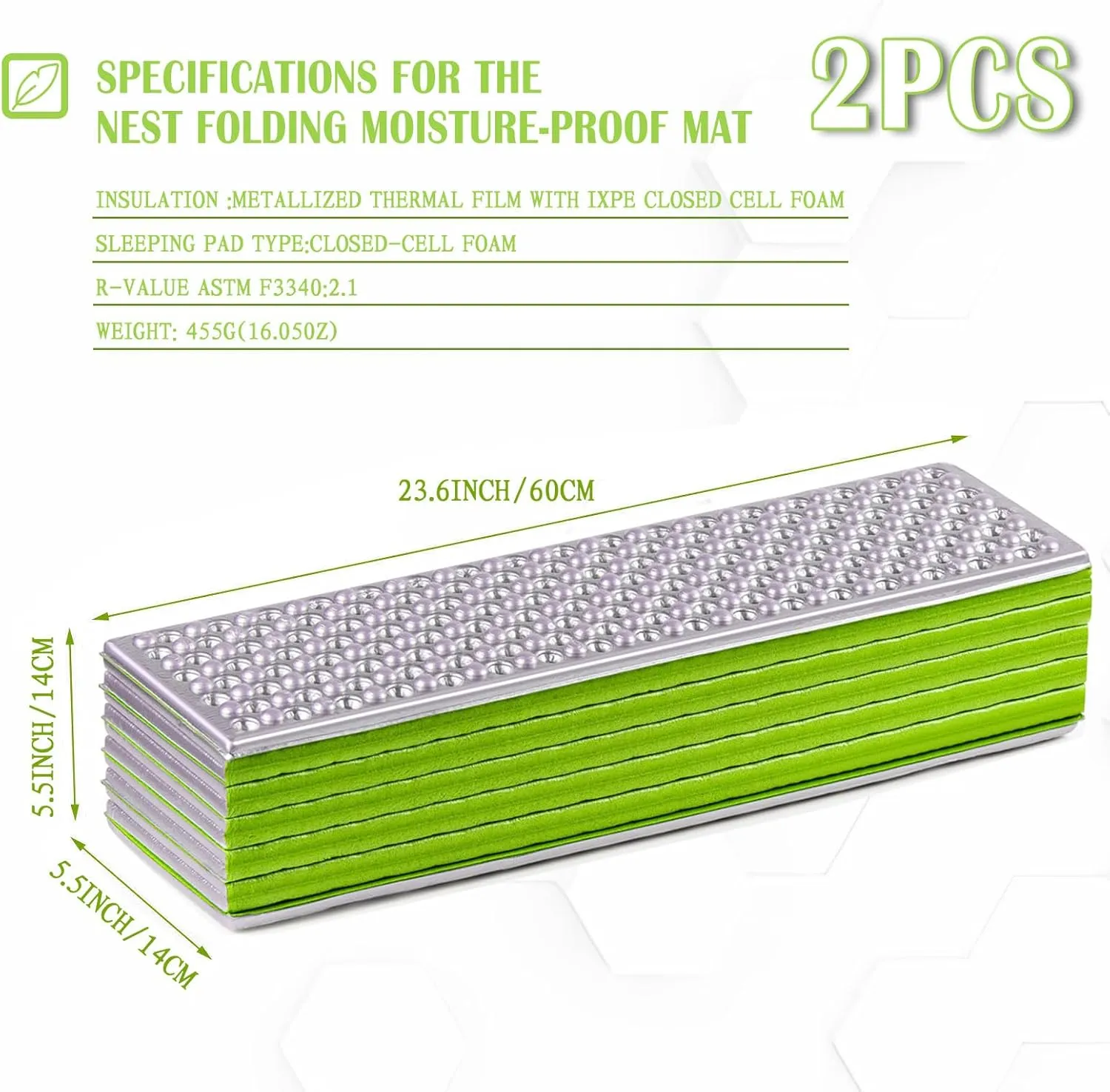 Foam Camping Pads for Sleeping, Foldable Closed Cell Foam Camping Mattress, Waterproof Outdoor Sleeping Mat for Ultralight Backpacking Thru-Hiking