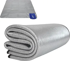 Foam Foil Blanket Lightweight Camping Mat Outdoor Roll-up Portable Waterproof Sleeping Mat for Hiking Backpacking Double-Sided Aluminum Camping Accessories