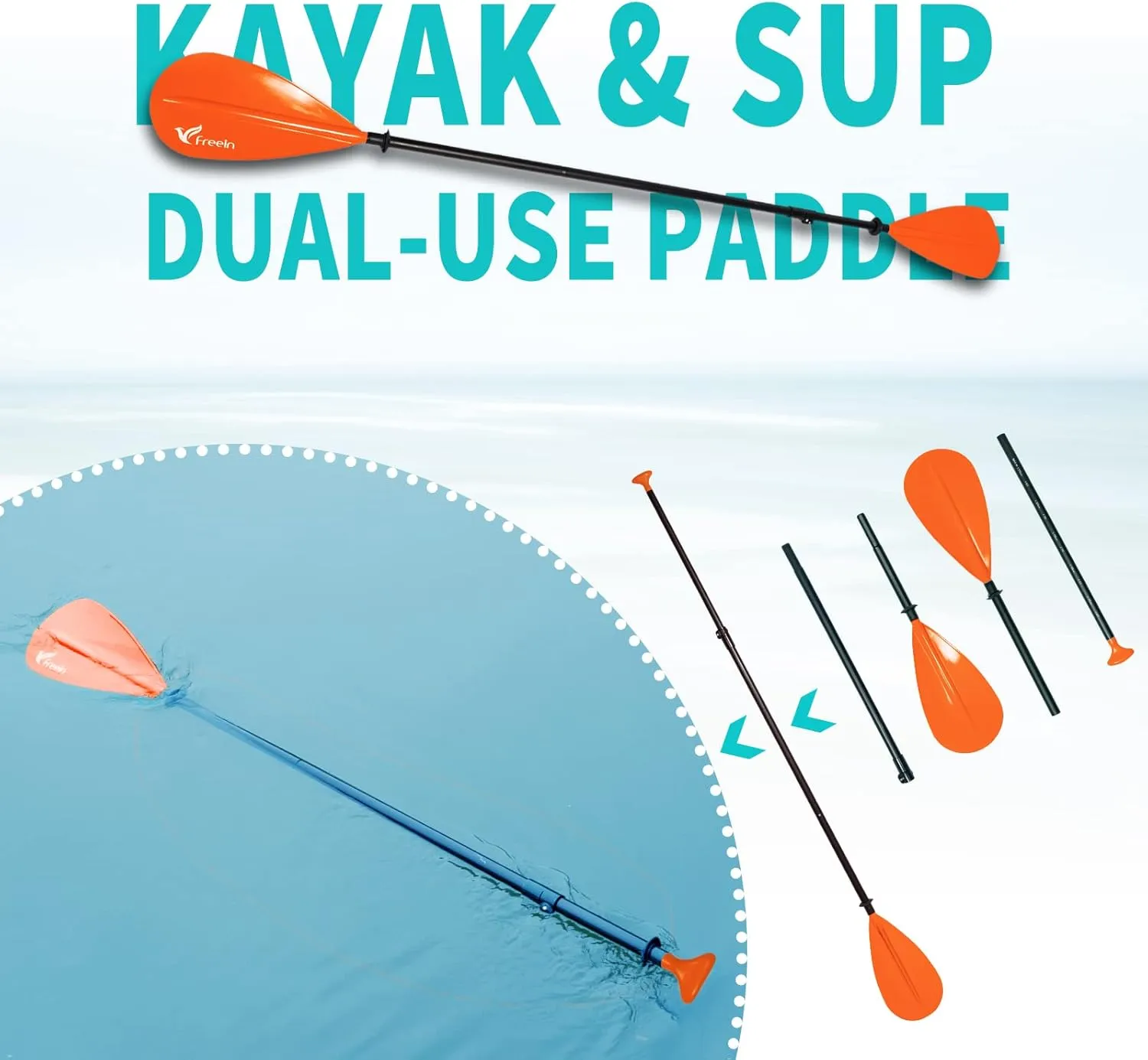 Freein Inflatable Paddle Board 10'6"/11',Capacity 2-in-1 SUP/Kayak with Adjustable Seat,Electric Pump Adapter,Non-Slip Diamond Deck & Travel Backpack,for Adults/Fishing/Yoga