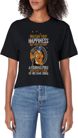 Funny Bass Fisherman Fishing for bass Bass Whisperer gift Women's Crop Top