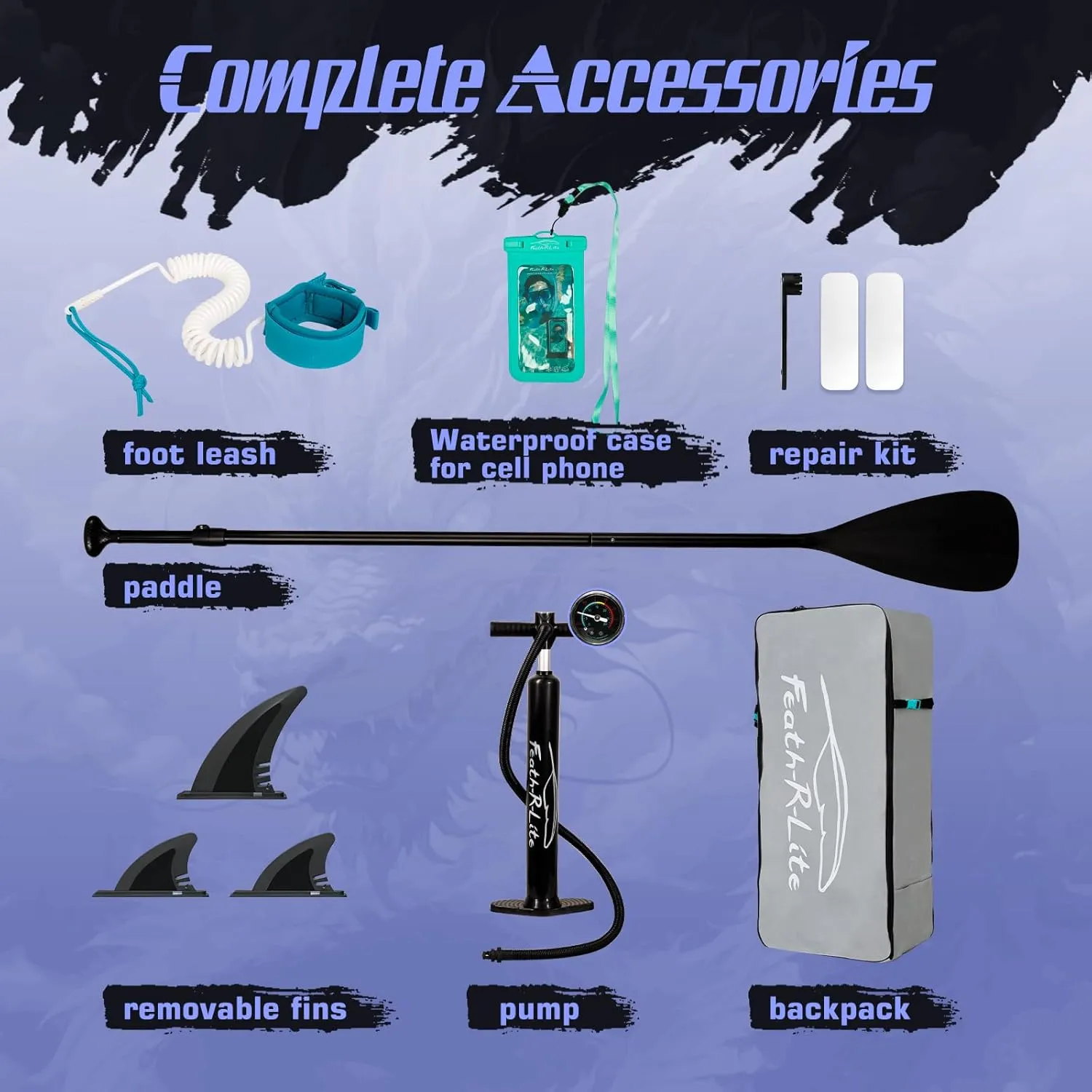 FunWater Inflatable Stand Up Paddle Board with Premium SUP Paddleboard Accessories, Wide Stable Anti-Slip EVA Deck, 11'/10'6" Paddle Boards for Adults & Youth of All Skill Levels